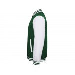 Бомбер утепленный California унисекс, бутылочный зеленый/белый