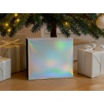 Подарочная коробка с голографическим шубером без печати Aurora, L, 260х260х100 мм.