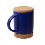Кружка 450 мл с пробковым дном с крышкой Корк & Бон, глубокий синий