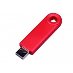 USB-флешка промо на 64 ГБ прямоугольной формы, выдвижной механизм, красный