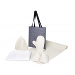 Банный набор с килтом Healing, мужской, белый