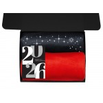 Подарочный набор c пледом, френчпрессом, чаем и медом, красный