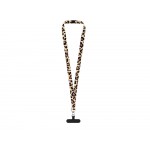 Ланъярд 2,5 см под сублимацию с трендовым карабином, замком обрыва и узким держателем для телефона из ПЭ