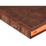 Ежедневник недатированный А5 Royal, коричневый с бронзовым срезом