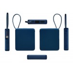 Внешний аккумулятор со встроенным кабелем USB-C Дэнси, 5000 мАч, темно-синий