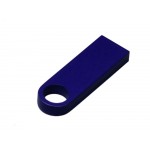 USB 2.0-флешка на 512 Мбайт с мини чипом и круглым отверстием, синий