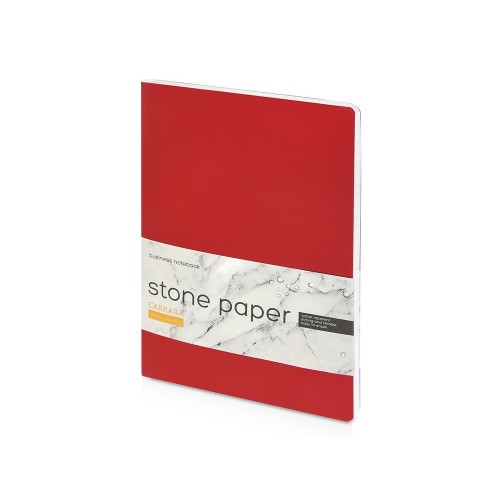 Тетрадь с каменной бумагой А5 Carrara 40 л., линейка, бордовый