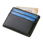 Картхолдер для двух карт и наличных денег с зажимом Crave, черный