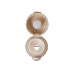 Вакуумная термокружка Waterline c кнопкой Guard, 400 мл, тубус, бежевый