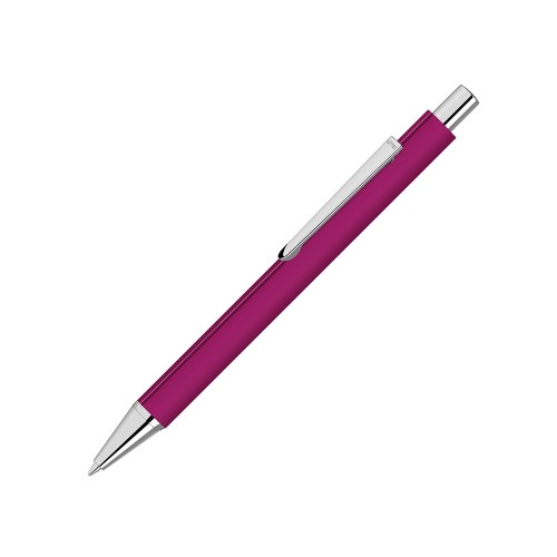 Ручка шариковая металлическая Pyra soft-touch с зеркальной гравировкой, розовый