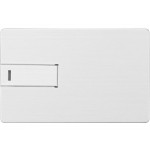 Флеш-карта USB 2.0 16 Gb в виде металлической карты Card Metal, серебристый