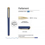 Ручка пластиковая шариковая Parliament, 0,7 мм, синие чернила, темно-синий/золотистый