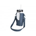 Трип Эви дорожная сумка для бутылок из переработанного материала объемом 2 л, серо-синий