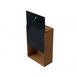 Подарочная коробка из фанеры Constellation 330х220х100 мм, фанера 6 мм, крышка на выдвижных пазах черная ЛХДФ 3 мм, бечевка