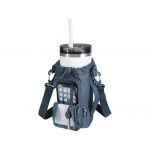 Трип Эви дорожная сумка для бутылок из переработанного материала объемом 2 л, серо-синий