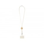 Adhab/Адхаб ремешок для смартфона с бамбуковыми деталями, белый