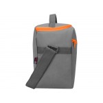 Изотермическая сумка-холодильник Classic c контрастной молнией, серый/оранжевый