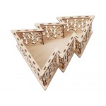 Шкатулка из фанеры в виде елки Firytale , серебристая