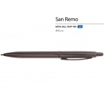 Ручка металлическая шариковая San Remo, вороненая сталь