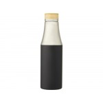 Hulan Бутылка объемом 540 мл с вакуумной изоляцией из меди и бамбуковой крышкой, черный