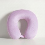 Подушка Basic из микрофибры с эффектом памяти U-shape, розовый
