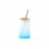 Стакан стеклянный DALBY с цветным градиентом, 350 мл, белый/королевский синий
