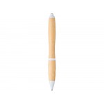 Шариковая ручка Nash из бамбука, натуральный/белый