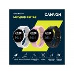 Умные часы CANYON Lollypop SW-63, IP 68, BT 5.0, сенсорный дисплей 1.3, черный (Р)