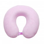 Подушка Basic из микрофибры с эффектом памяти U-shape, розовый