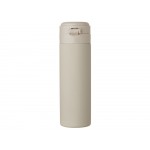 Вакуумная термокружка Waterline c кнопкой Guard, 400 мл, тубус, бежевый