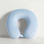 Подушка Basic из микрофибры с эффектом памяти U-shape, небесно голубой