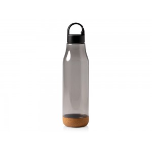 Бутылка Basti с пластиковым корпусом и пробковым дном, черный