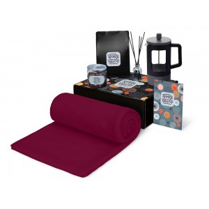 Подарочный набор Re:y. Vive с пледом, френч-прессом и кофе