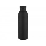 Illuminate бутылка-термос для воды с двойными стенками объемом 650 мл из переработанной нержавеющей стали, сертифицированной по стандарту RCS - сплошной черный