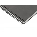 Блокнот А5 Dante из искусственной кожи на спирали, темно-серый