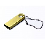 USB 2.0-флешка на 128 Гб с мини чипом и круглым отверстием, золотистый