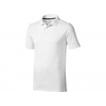 Calgary мужская футболка-поло с коротким рукавом, белый