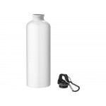 Алюминиевая бутылка для воды Oregon объемом 770 мл с карабином - Белый