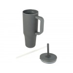 Brady термостакан с силиконовой трубочкой, 900 мл, сертифицированный согласно RCS- Серый