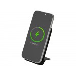 Беспроводной внешний аккумулятор с подсветкой лого и подставкой Magflash, 10000 мАч, 15 Вт, черный