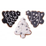 Набор новогодних имбирных печений в форме елочки