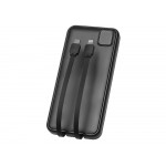 Внешний аккумулятор со встроенными кабелями Фрэйм, 10000мач, черный