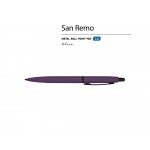 Ручка металлическая шариковая San Remo, софт-тач, 1.0 мм, фиолетовый