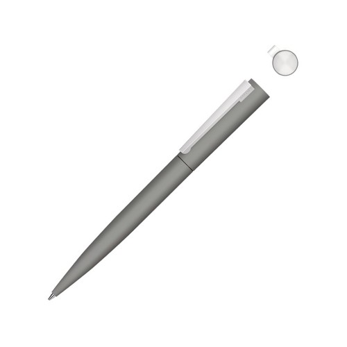 Металлическая шариковая ручка soft touch Brush gum, серый