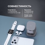 Беспроводное ЗУ 3 в 1, Qi2.2 25W Glow Light, Deppa