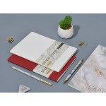 Тетрадь с каменной бумагой А5 Carrara 40 л., линейка, белый