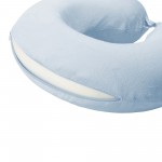 Подушка Basic из микрофибры с эффектом памяти U-shape, небесно голубой