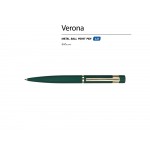 Ручка металлическая шариковая Verona, софт-тач, 1.0 мм, зеленый