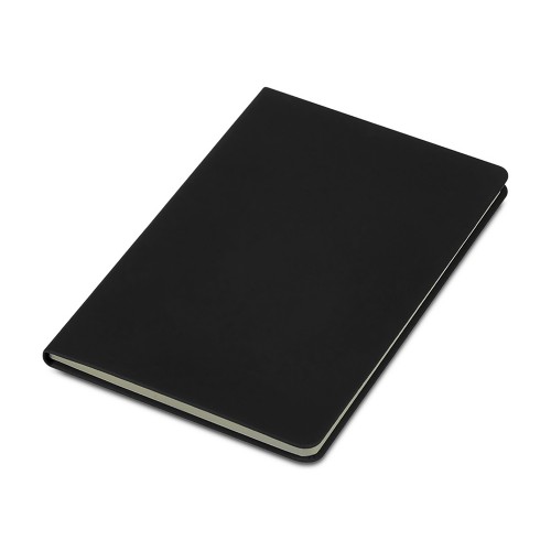 Блокнот в твердой обложке A5 Виспи в клетку, черный