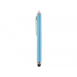 Ручка шариковая Nilsia со стилусом, голубой, черные черный чернила